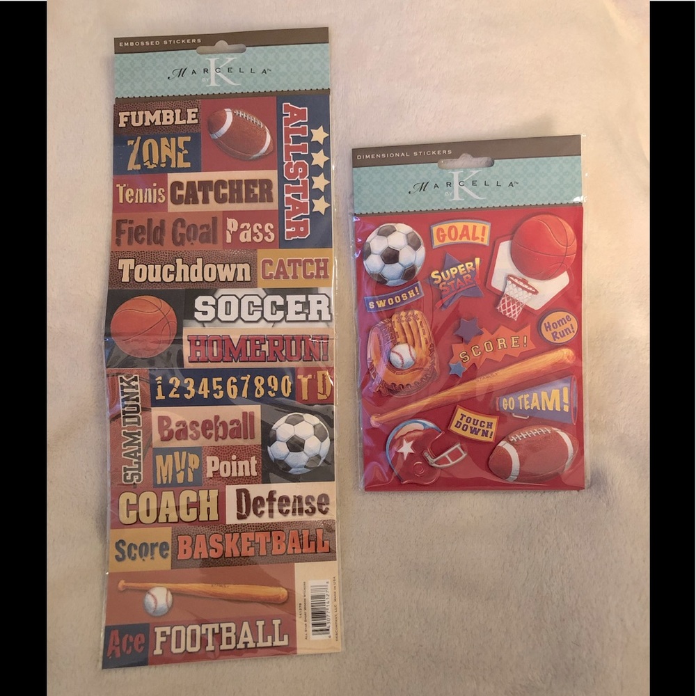SCRAPBOOK:Marcella embossed &dimensional stickers